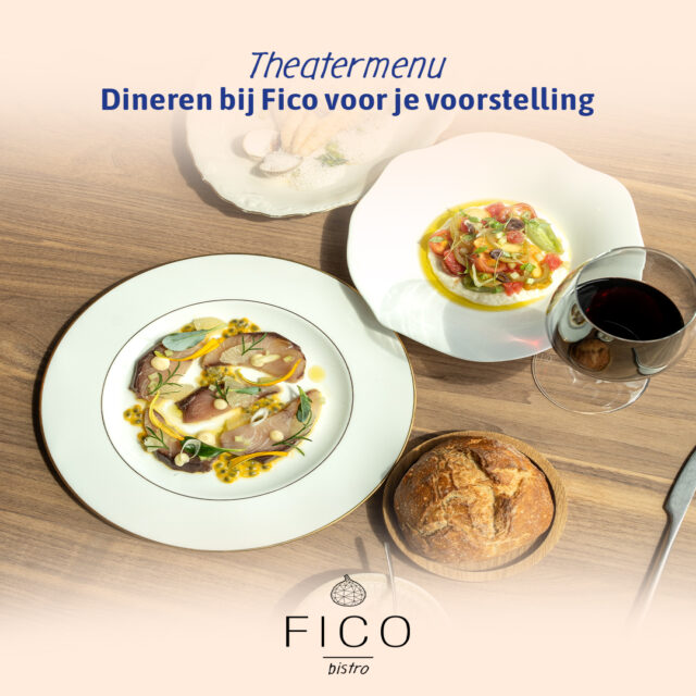 Beleef een stijlvolle start van je avond uit bij Fico.
Vóór je voorstelling, film of concert geniet je van een early dinner met meerdere gangen, verfijnde smaken en een ontspannen ambiance aan het water.
Laat bij je reservering weten hoe laat je voorstelling begint, wij zorgen dat je op tijd vertrekt.